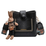 solid color Pu LeatherCrossbody Bag