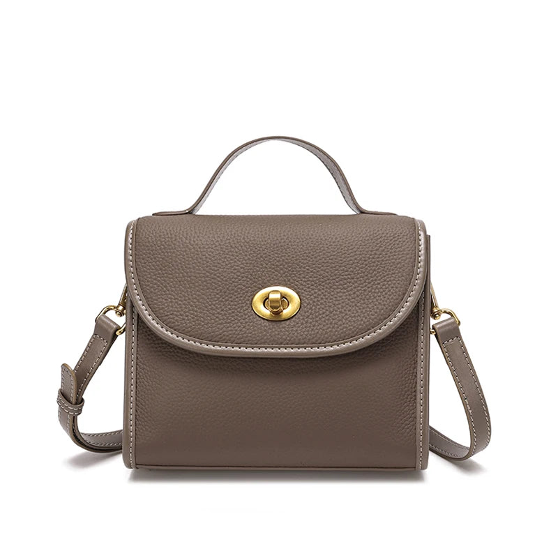 Cowhide Genuine Leather Women Crossbody Bag
