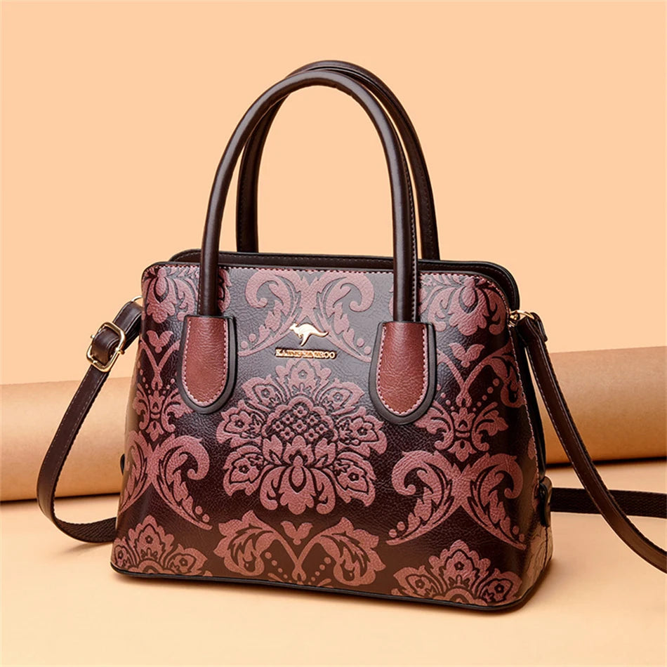 Luxury Flower Pattern Designer Handbag