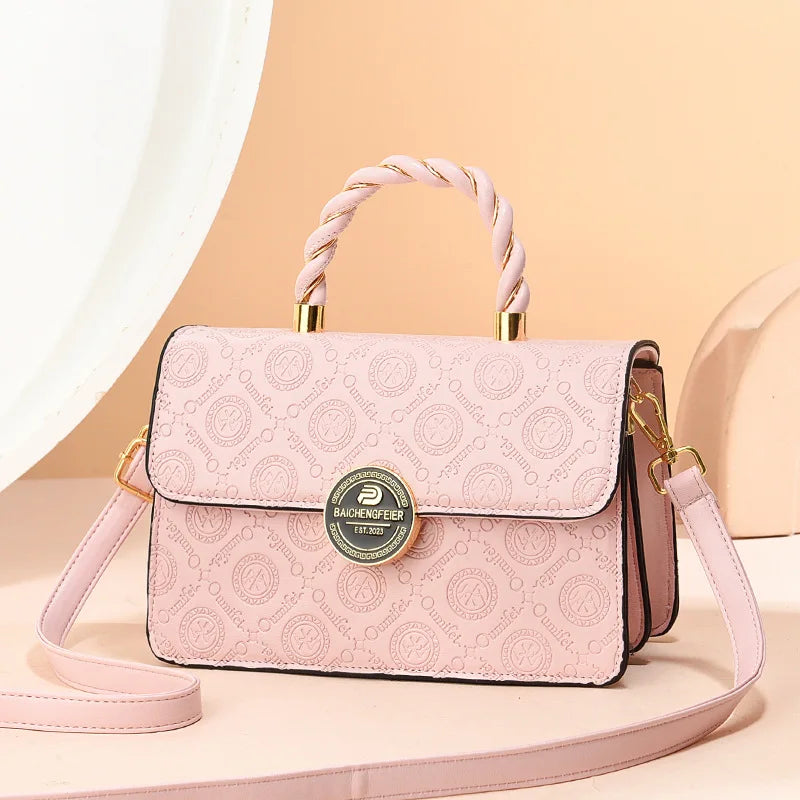 Luxury Embossed Leather Flap Shoulder & Crossbody Bag