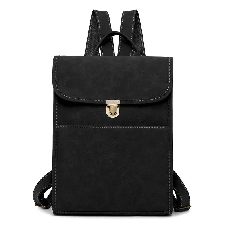Women's leather vintage outdoor travel backpack