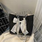 TRAVEASY Fashion Nylon Bow Tote Bags for Women