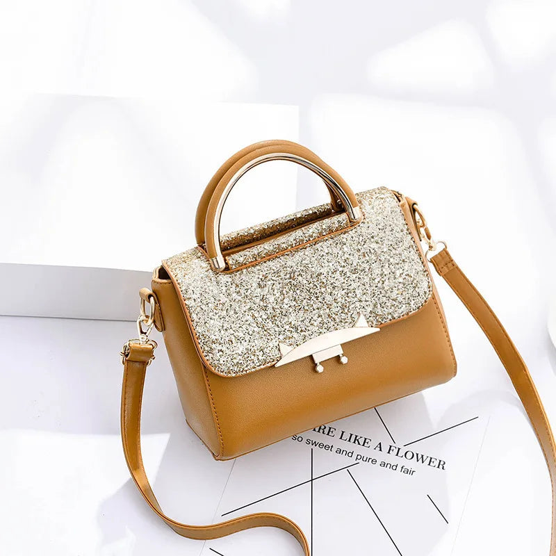 New Casual Sequins Fashion Ladies Cute PU Handbags