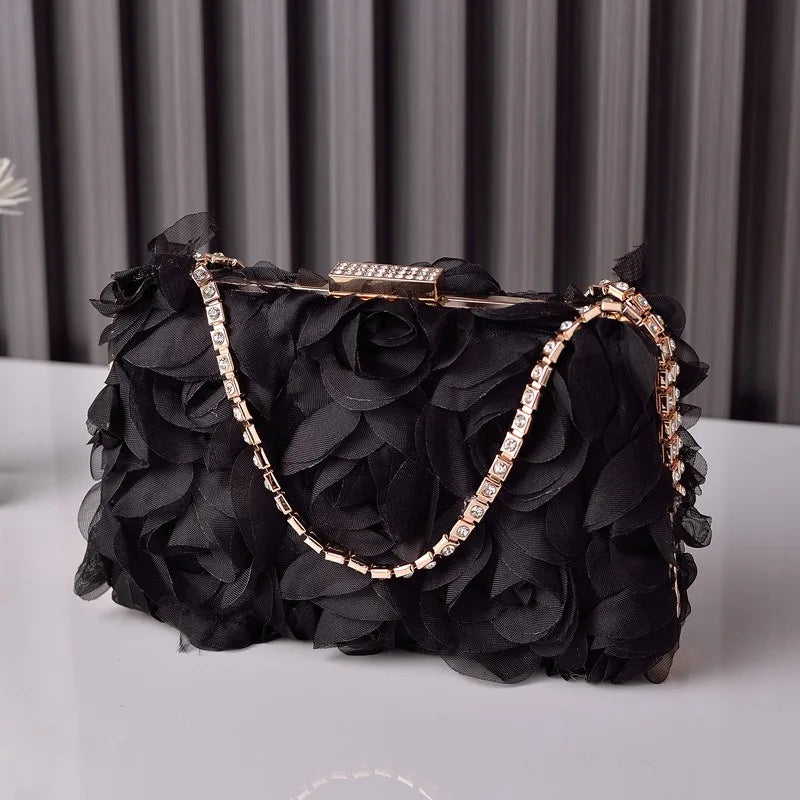 Flower White Floral Purse