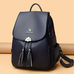 genuine soft leather student school bag
