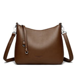 Solid Color PU leather Women tote bag