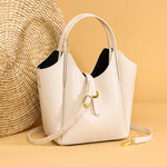 New Genuine Leather Women Bucket Tote Bag
