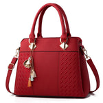 Vintage Luxury Women's Leather Handbag & Wallet Set
