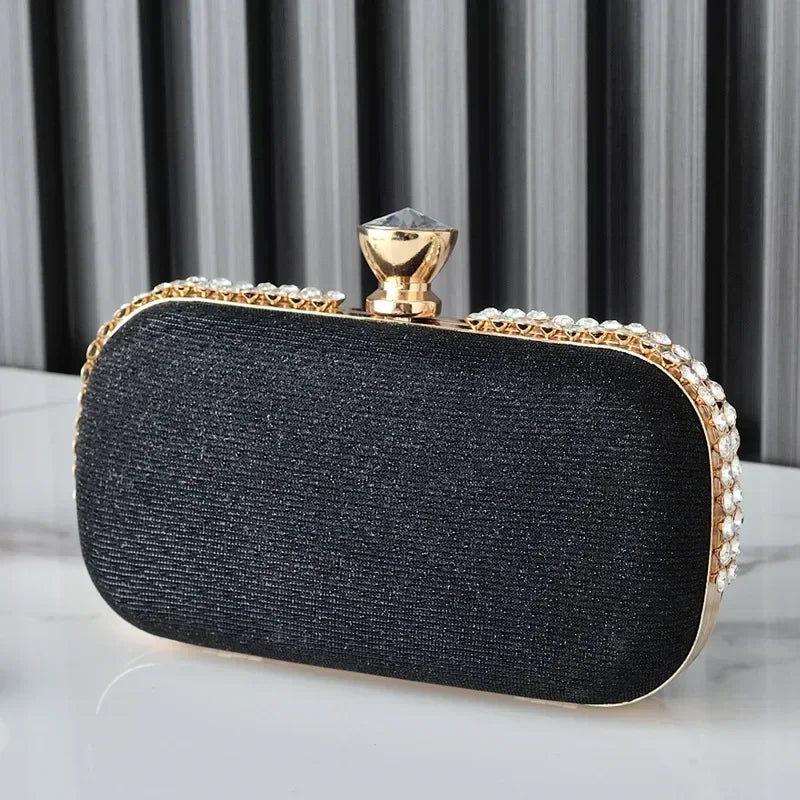 Classic Diamonds Metal Frame Clutches