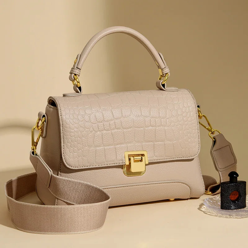 Fashion Women's Crocodile Pattern PU Leather Crossbody Bag Leisure