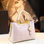 Genuine Leather Carving Women's Handbags
