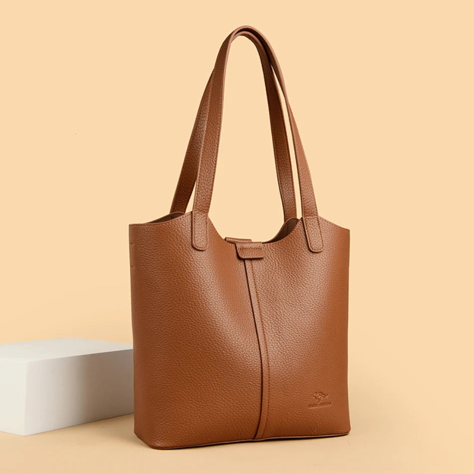 Women PU Leather Handbags Ladies Large Tote Bag