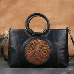 Retro Handmade Embossed Shoulder Bag