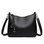 Solid Color PU leather Women tote bag