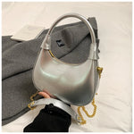 High End Burgundy Patent Leather Shiny Surface Crossbody Bag
