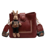 solid color Pu LeatherCrossbody Bag