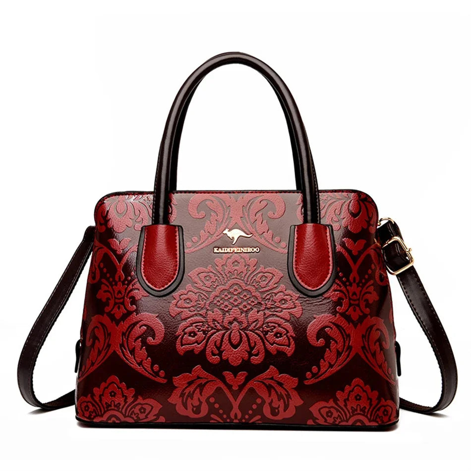 Luxury Flower Pattern Designer Handbag