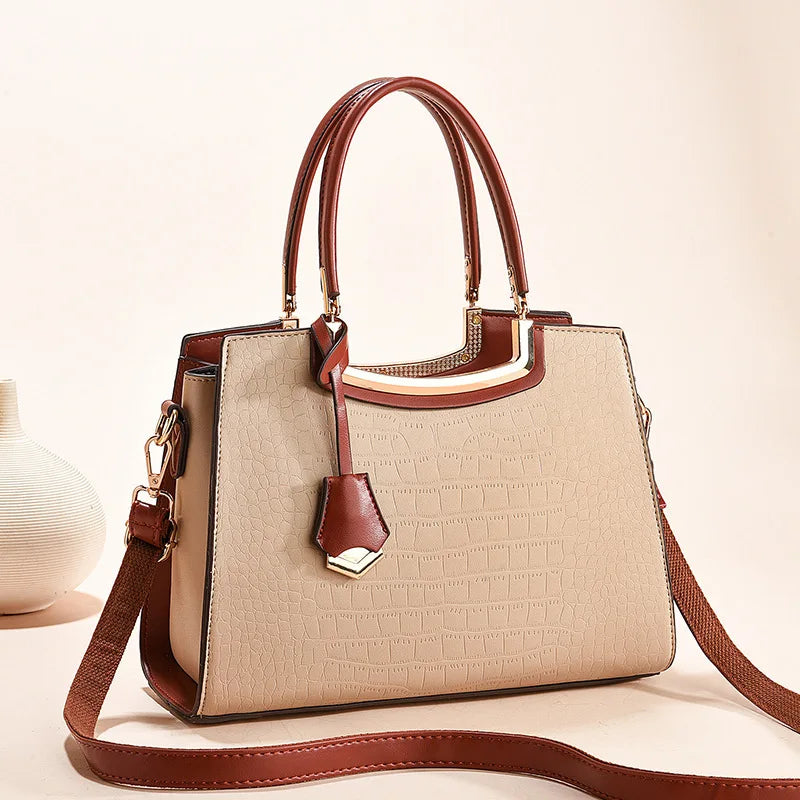 New Women Luxury Designer Glossy Leather Evening Handbags