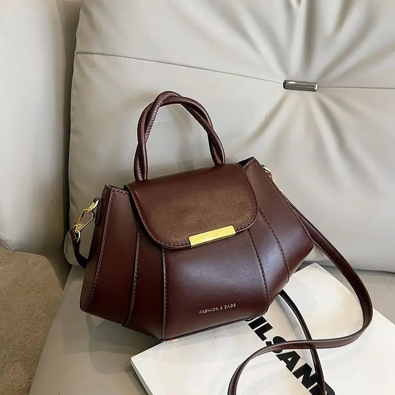 New Solid Color Fashionable Versatile High-end Texture Single ShoulderBag