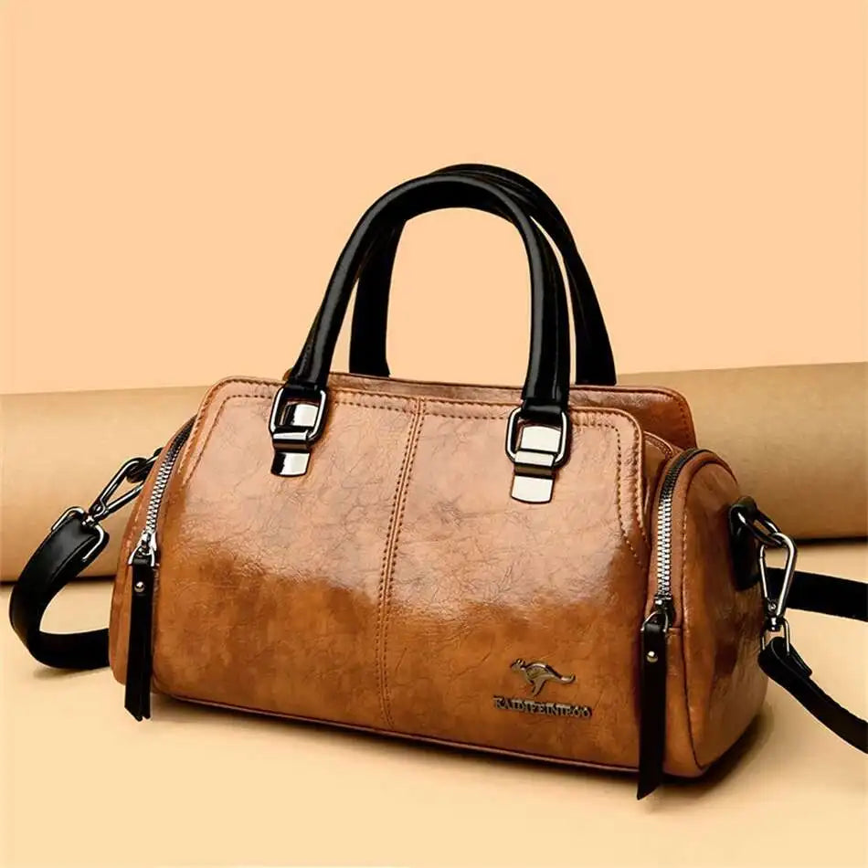 High Quality Soft Leather Top-handle Bags