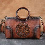 Retro Handmade Embossed Shoulder Bag