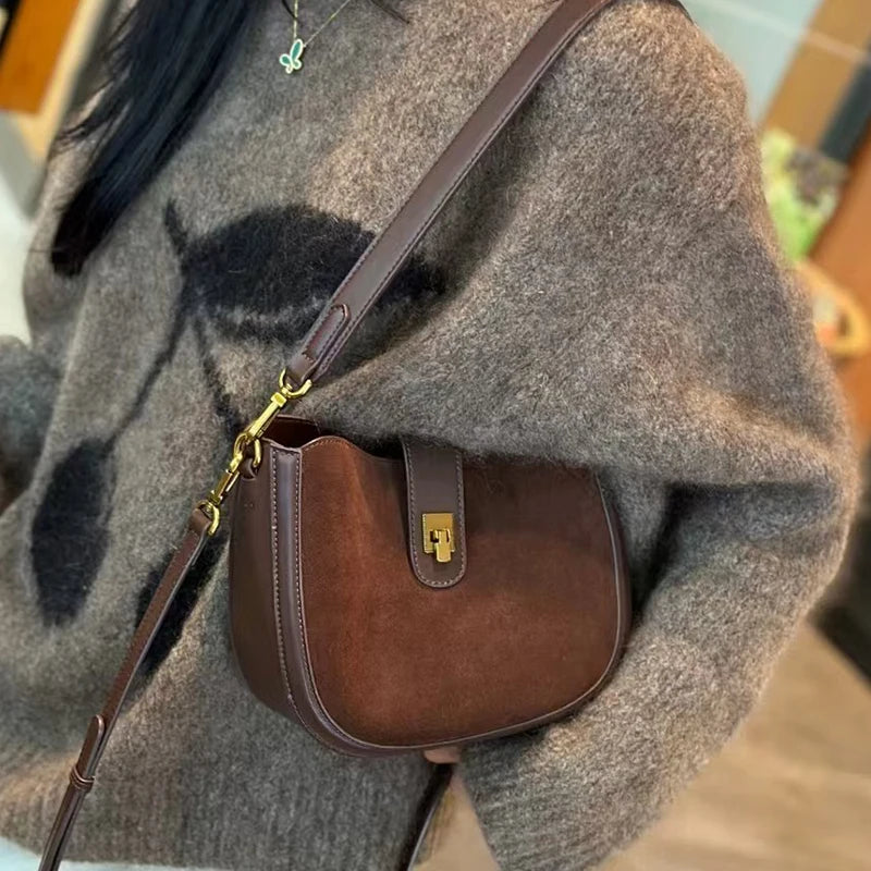 Women‘s Cowhide Genuine Leather Shoulder Bag