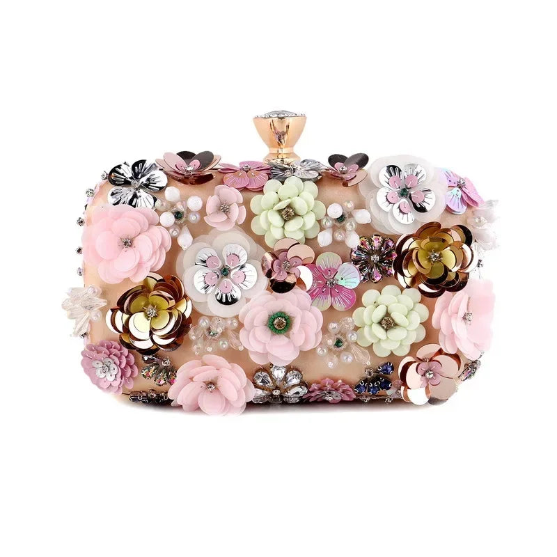 Flower Design Luxurious Elegantly Clutch