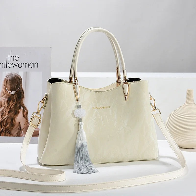 New Fashionable White color Large Capacity Handbag