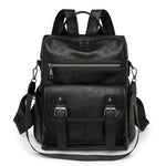 Fashion Soft Leather Tassel Multifunctional Backpack