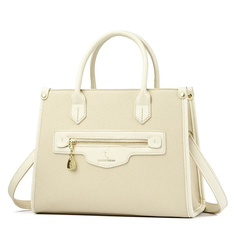 Large capacity motorcycle style tote women's bag