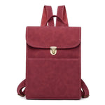 Women's leather vintage outdoor travel backpack