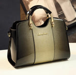 Fashionable and simple genuine leather mother bag