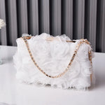Flower White Floral Purse