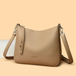 Solid Color PU leather Women tote bag