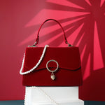 Small Square Bag Red Wedding Bag