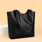 Women PU Leather Handbags Ladies Large Tote Bag
