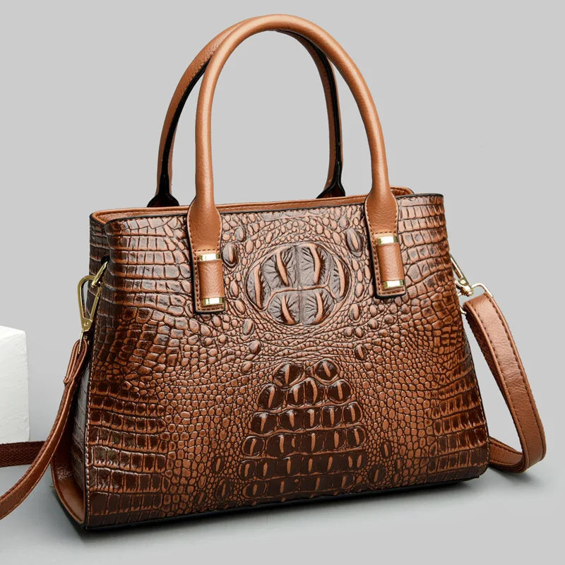 New Trendy Crocodile Alligator Leather Shoulder bag