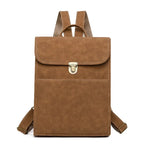 Women's leather vintage outdoor travel backpack