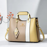 Spliced Leather Large Capacity Woman Handbag