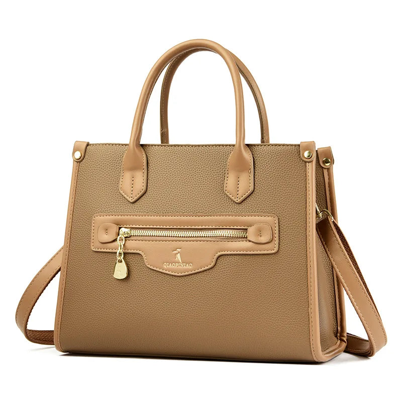 Large capacity motorcycle style tote women's bag
