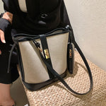 Canvas Bucket Bag for Women