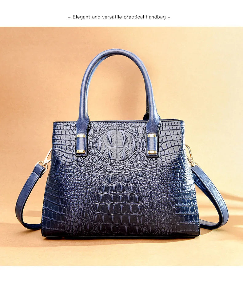 New Trendy Crocodile Alligator Leather Shoulder bag