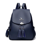 genuine soft leather student school bag