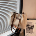 Large-Volume Suede Stylish Commuter Tote Bag For Ladies