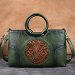 Retro Handmade Embossed Shoulder Bag
