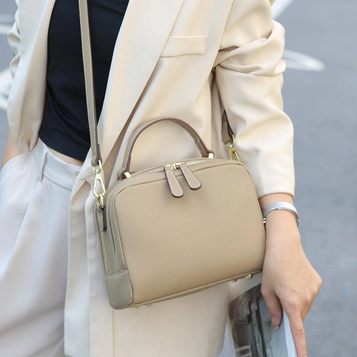 Genuine Leather cowhide Women's Handbag