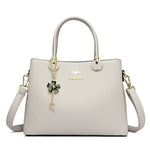 Luxury Soft Leather 3 Layers Large Capacity Womens Bag