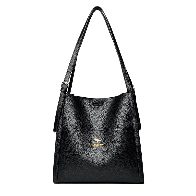 Luxury Leather Bucket Shoulde Tote