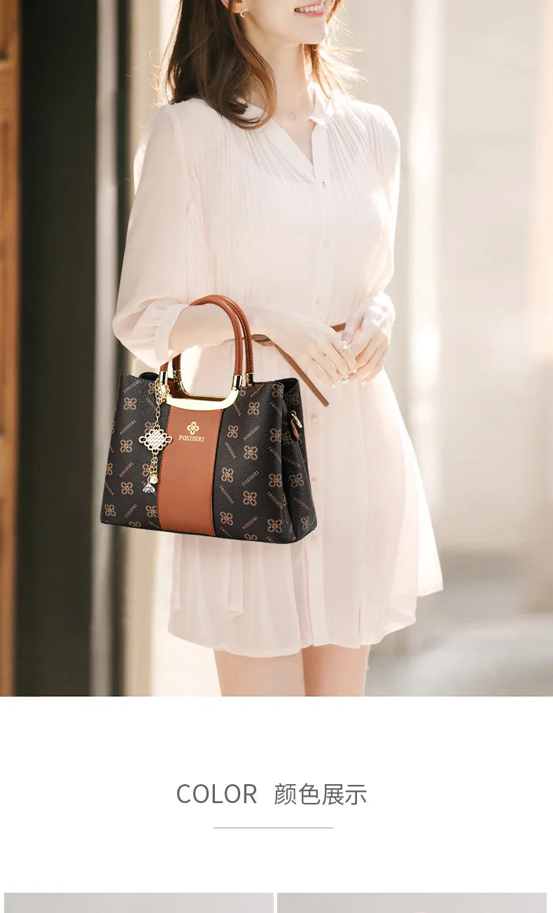 Women's Leather Large Capacity Handbag