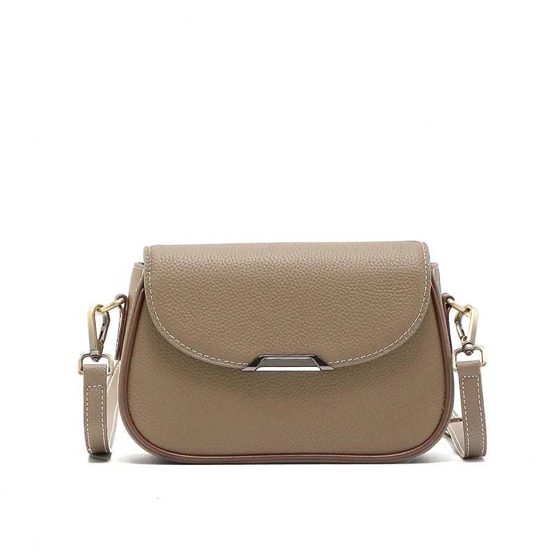 Natural Cowhide Leather Women's Crossbody Bag